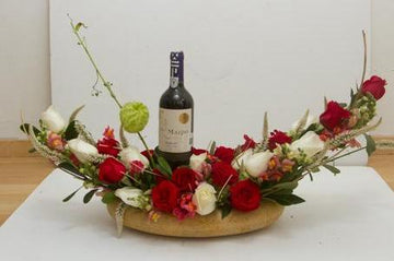 Canoa arreglo con botella