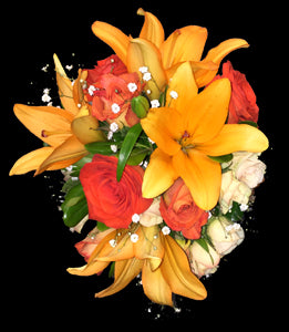 Ramo primaveral lilis y rosas