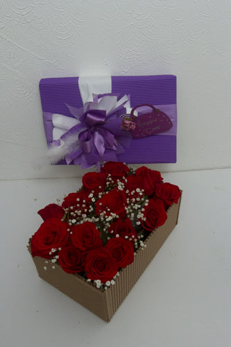 Jardín rosas en caja