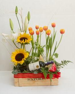 Caballero (tulipanes botella opcional