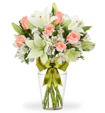 Ramo casablanca con rosas